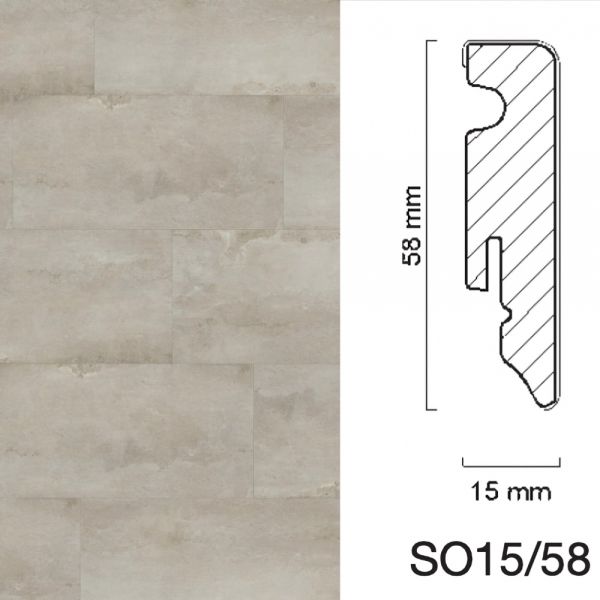 Adramaq Sockelleiste | Industrie Beton Creme AZ-99977-SO