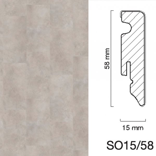 Adramaq Sockelleiste | Sandstein rustic grau AZ-79976-SO